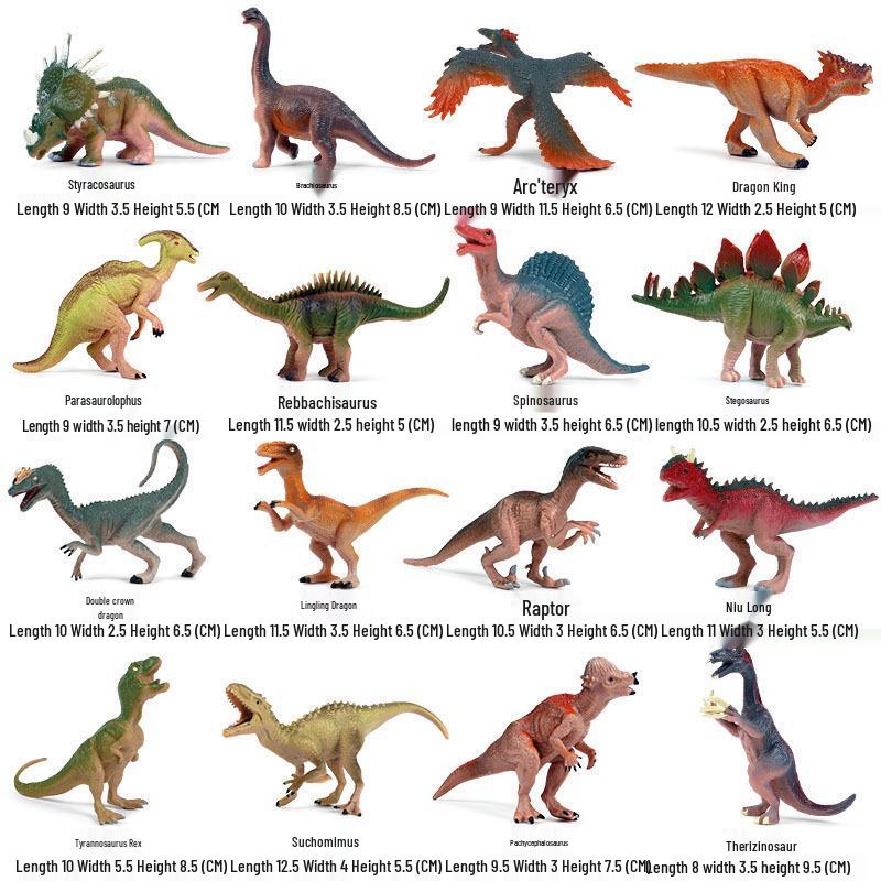Children's Dinosaur Toy Set: King Kong, Tyrannosaurus Rex, Aurochs, Pachycephalosaurus, Spinosaurus, Therizinosaurus Model.