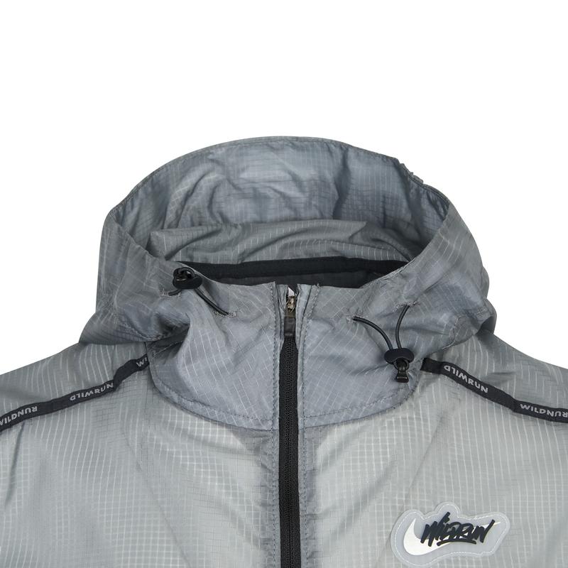 Nike Repel Wild Run Windrunner Ležérní Potištěná Běžecká Sportovní Bunda Pánské Bundy Šedá DD5392-084