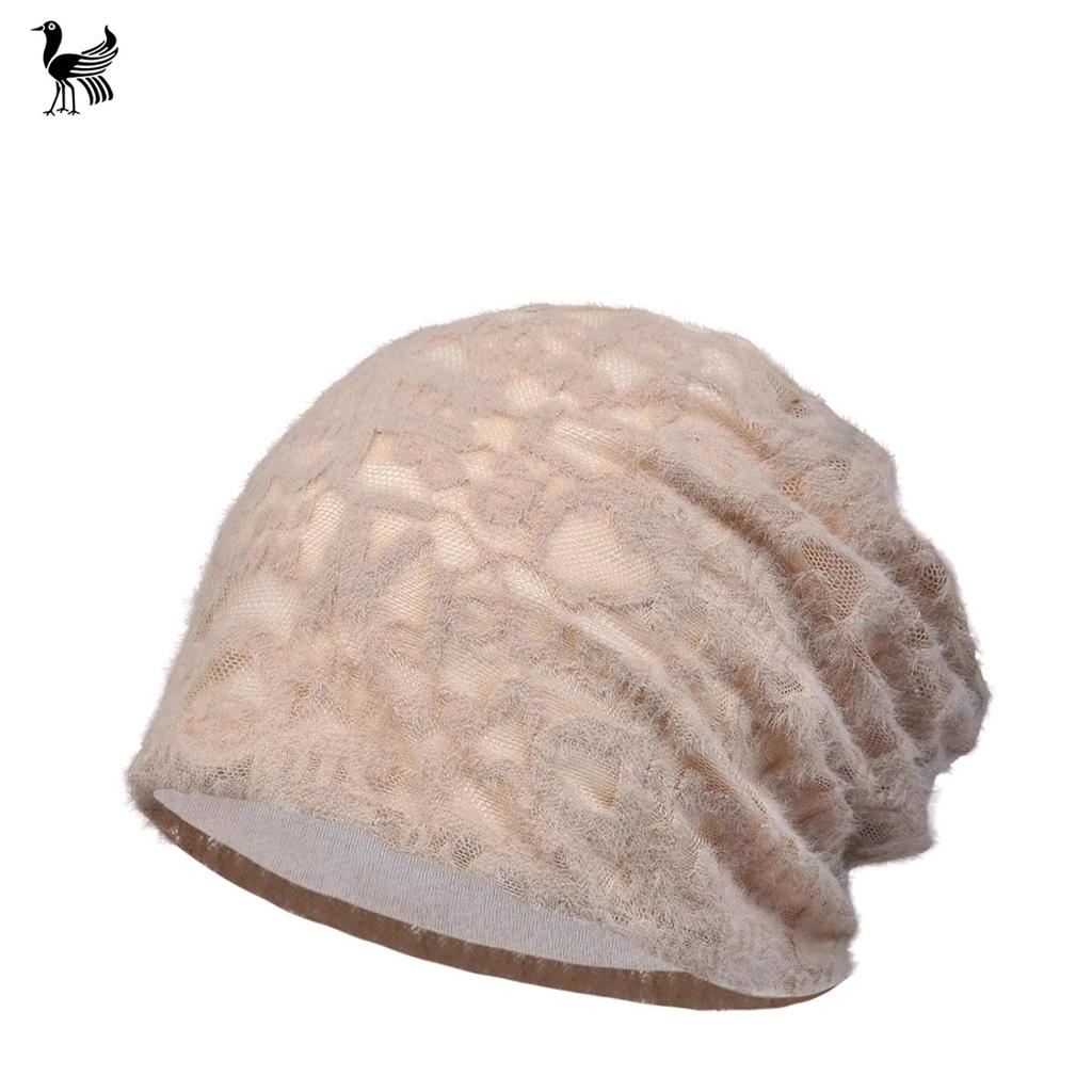 Lace Hat Thin Women'S Spring And Autumn Capped Cotton Jacquard Letters Hollow Breathable Versatile Confinement Hat Baotou Hat