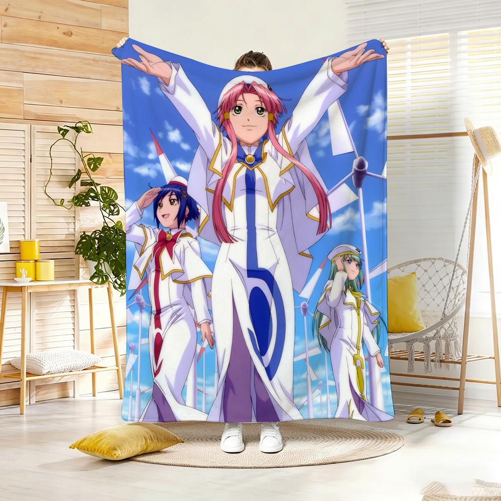 Anime Figure A-ARIAA Throw Lightweight 240g Flannel Blanket Soft Skin-friendly for Summer Cooling