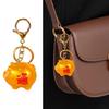 New Year Themed Keychain Golden Money Charm Rubber Key Hanging Accessory For Purse Backpack Car Interior Decoration