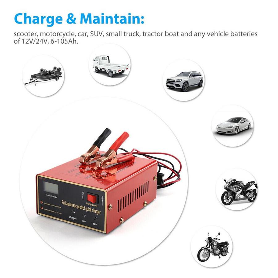 Suitable For 12V or 24V Lead-acid Batteries and Lithium Batteries
