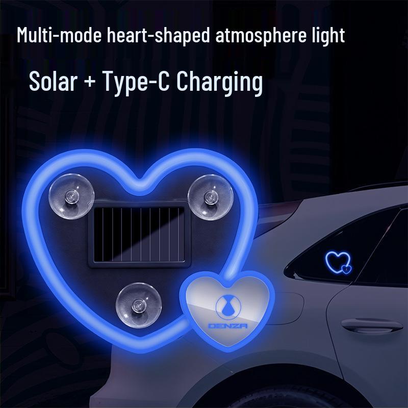 Denza D9/N9/Z9gt/N8L/N7 Car Solar Heart Lamp: Decorative Atmosphere & Warning Light