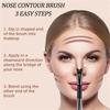 Pinceau de Maquillage pour Contouring du Nez en Forme de U à Double Extrémité Idéal pour Ombrer et Illuminer le Visage Outil Cosmétique Essentiel
