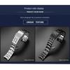 22mm nerezový řemínek Pro Casio EF-550 Řada EDIFICE EF-550D/PB EF-523 5147 Vodotěsný silikonový gumový řemínek na hodinky Náramek
