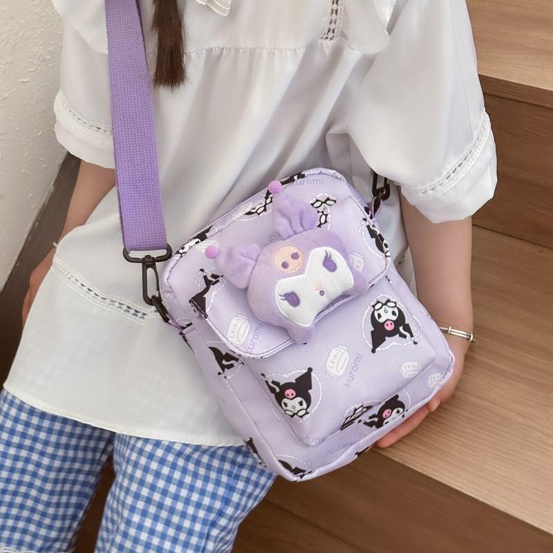 Adorable Cartoon Snack Bag For Girls In Nylon Perfect For Outdoor Activities And Daily Use