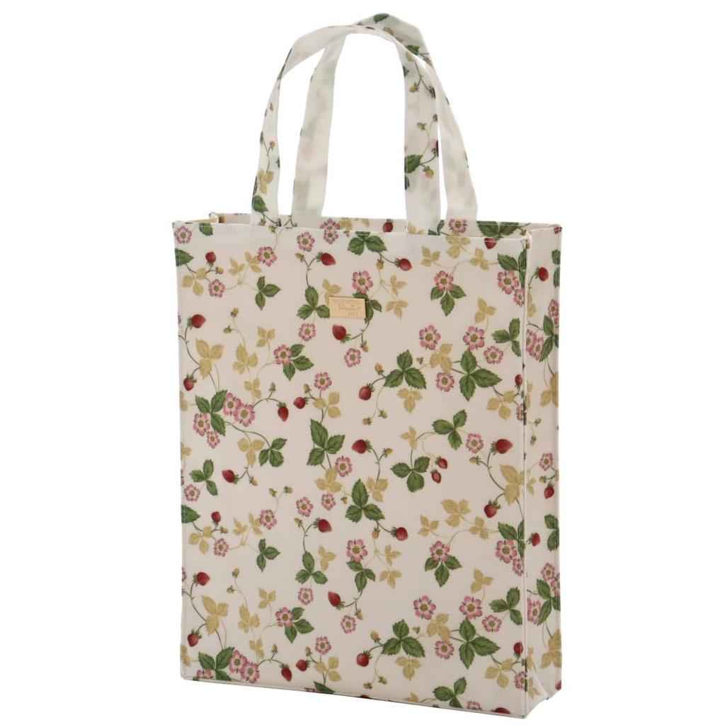 Blooming Wedgwood Tote Bag Size with Wild Strawberry (A4 Gusset) (White) Women's 001292-0003-01