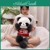 Adorable China Panda Plush Toy Doll Soft Cuddly Stuffed Animal Pillow With Sweater