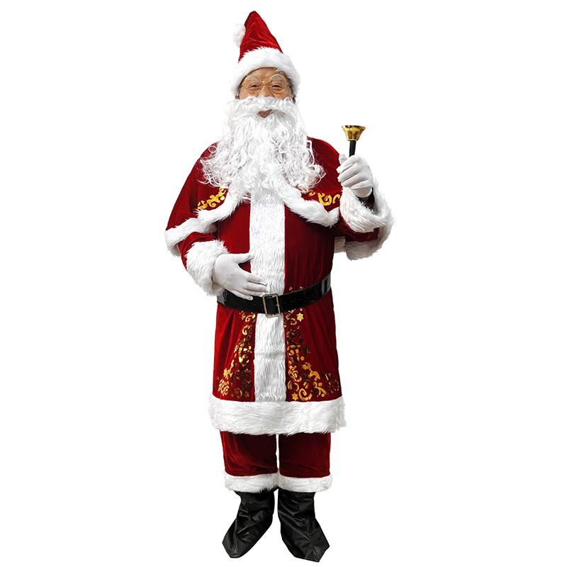 Womens Long Sleeve Christmas Dress Santa Costume With Shawl Xmas Party Outfit