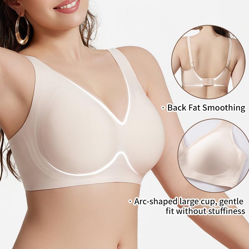 Women Plus Size Seamless Bra Push Up Support No Underwire