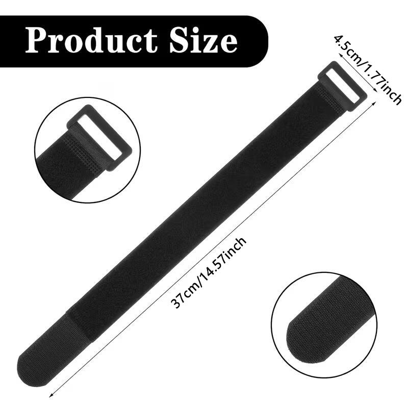 1pair Bike Leg Strap Elastic Velcro Cycling Trouser Straps for Men Women Self-Adhesive Hook and Adjustable Loop Straps for Pants
