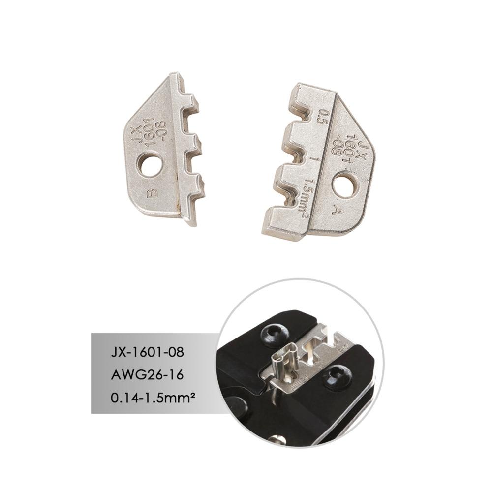 JX-1601-2546 Crimping Pliers Jaw JX-1601-08 For Bootlace Ferrule Crimping Jaws For Dupont Terminal Alloy Steel Material