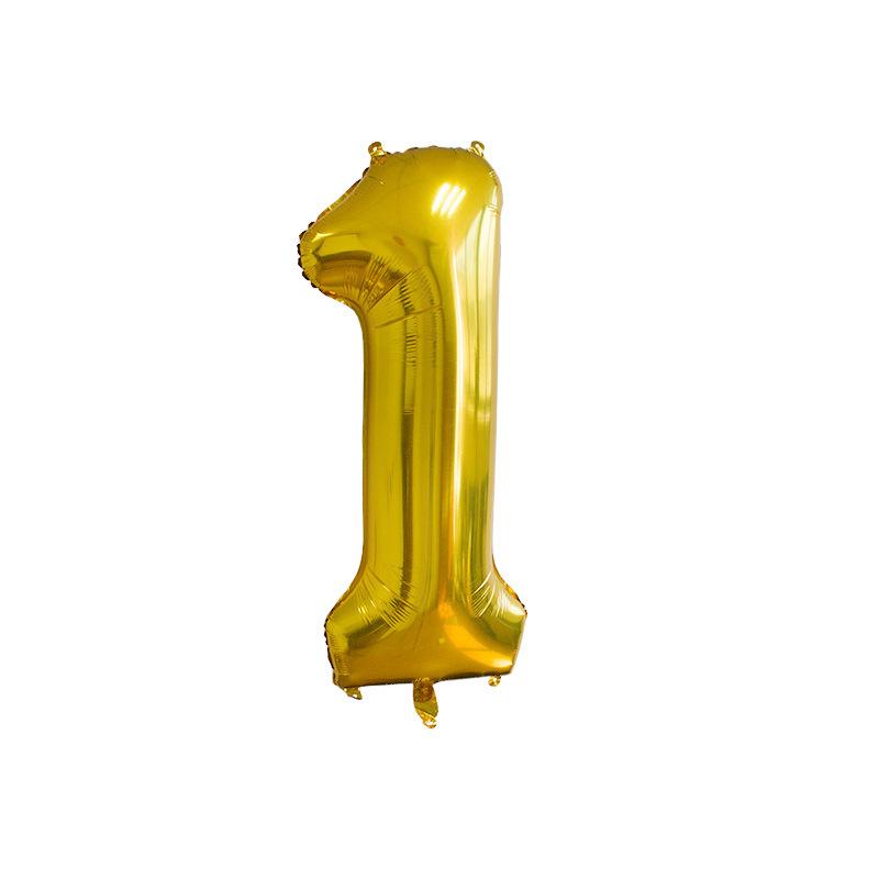 32-Inch Body Shaping Numeric Balloons - Gold & Silver, Floating Birthday & Celebration Decor