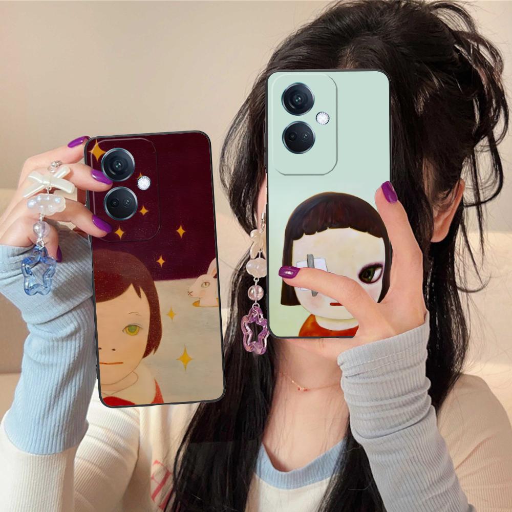 Anime Yoshitomo Nara Phone Case for OPPO Reno 14 13 12 11 10 9 8 7 6 5 F T Pro 5G Colorful Printing Cover Cover Luxury Pretty