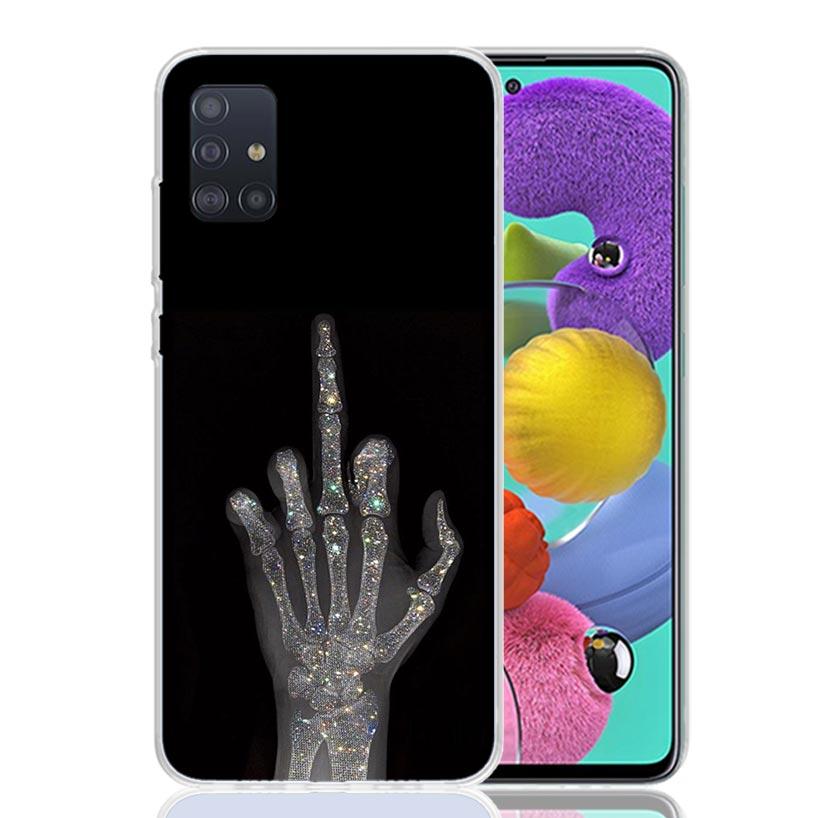 Middle Finger Phone Case For Samsung Galaxy A52 A32 A22 A12 A02S A50S A30S A51 A31 AA71 Note 20 Ultra 10 S10 Plus Galaxy A52 A42