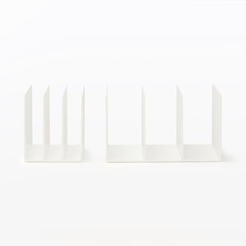 MUJI Polystyrene Divider Stand, White Gray, 3 Compartments, Large, Approx. 270 x 210 x 160 mm, 02856410