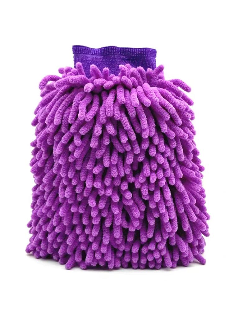 Microfiber Car Wash Mitt Double Sided Chenille Auto Gloves Ultra Absorbent Wash Car Sponge Scratch Free Microfiber Car Cleaning