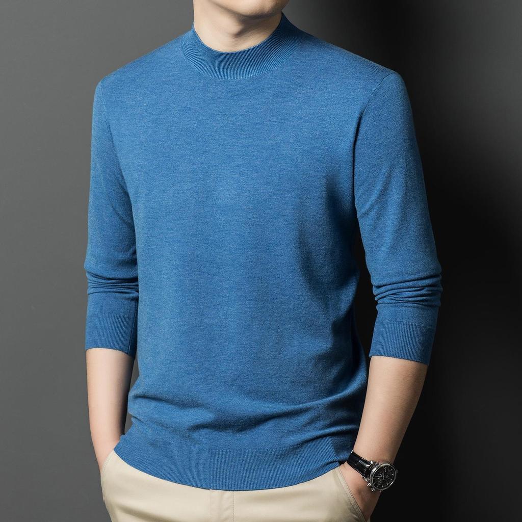 Men's Autumn/Winter Thick Wool Half-High Collar Sweater