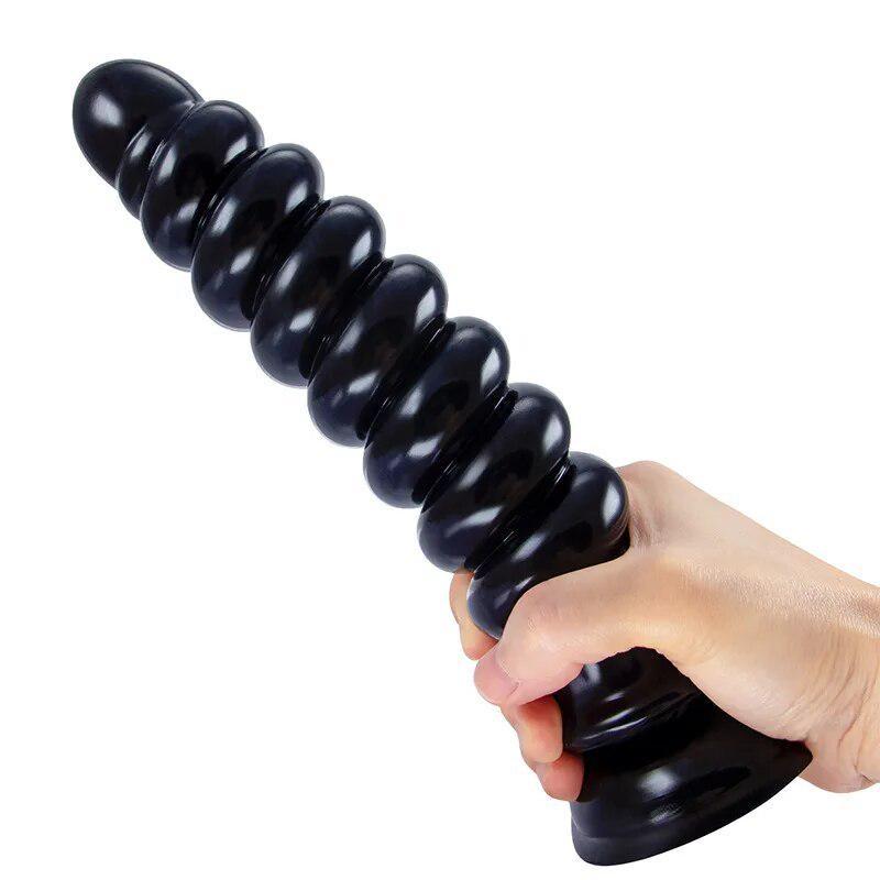 Tapón anal de PVC con rosca transparente, juguete sexual Gay, consolador masturbador femenino, Fisting, Miembro grande, correa en pene, pene realista