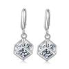 Versatile Korean Style Rhinestone Tassel Cube Earrings for Women