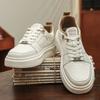 Fashion Spring Men's Casual Leather Shoes Stylish Vulcanize Shoes Outdoor Oxford Shoes Outdoor Mens Sports Sneakers Skateboard Footwear