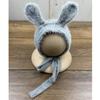 Soft Knitted Newborn Photography Props Adorable Rabbit Doll Prop Knitted Baby Outfit  for Newborn