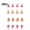 Christmas Tree Decorations 4 Pcs Gingerbread Ornaments, Candy Cane, Tree, Lollipop, Decorative Pendants for Garlands Man Xmas Hanging Decoration Home
