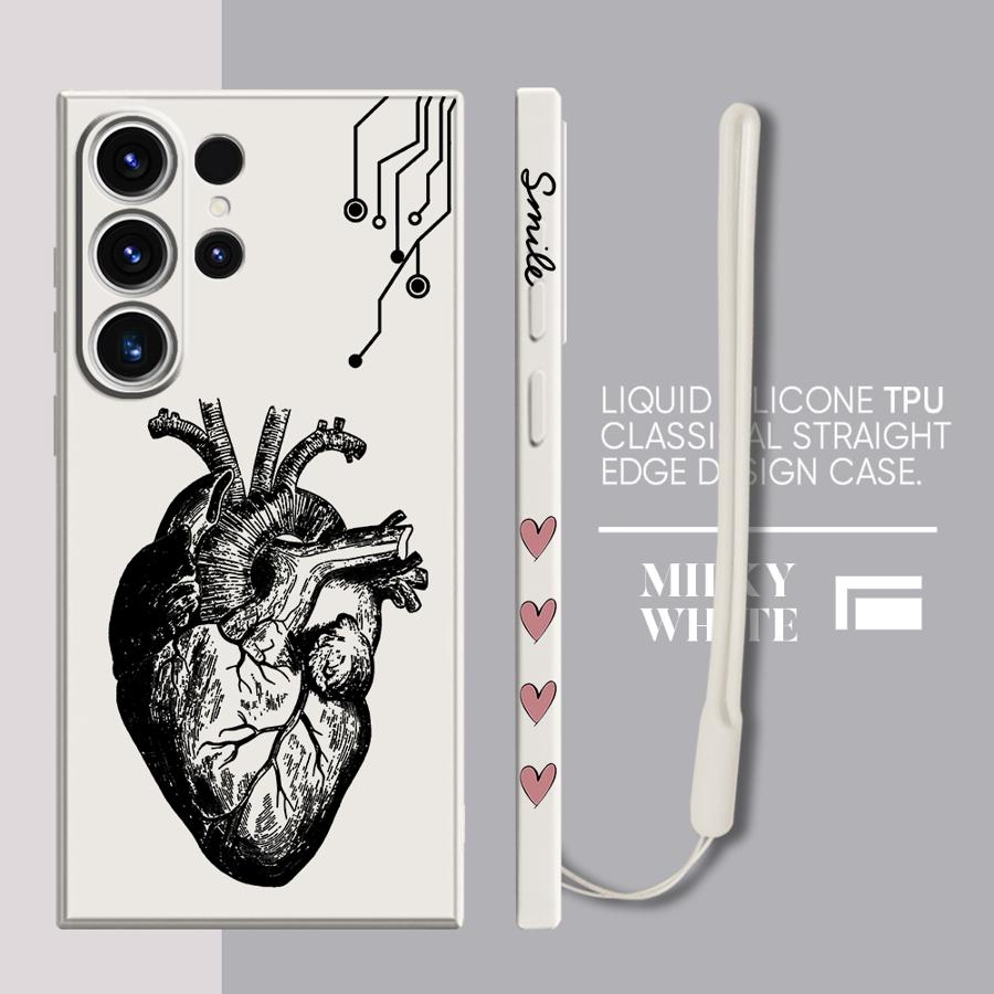 Creative Cardiovascular Model Heart Soft Phone Case for Samsung Galaxy S25 S21 S22 S23 S24 S20 FE S10 Plus Note 10 20 Ultra