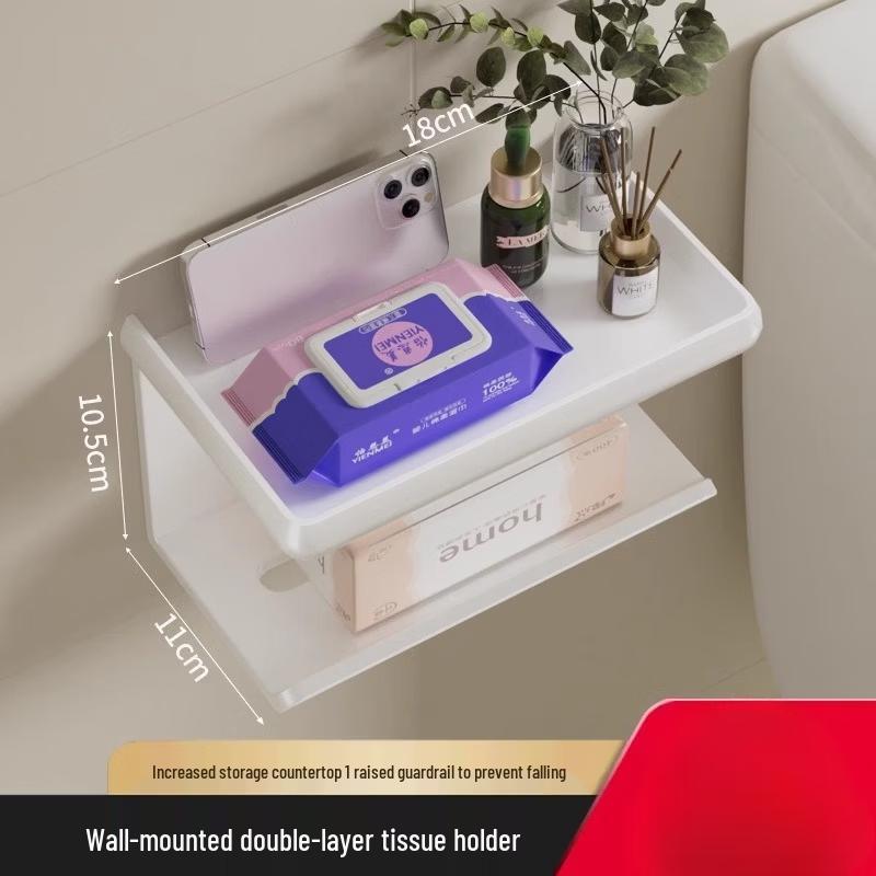 cmaos Wall-Mounted Waterproof Stainless Steel Tissue Holder