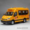1:24 Ambulance School Bus Model Toy Cars Alloy Diecast Sound Light Doors Opened Pull Back Simulation Vehicle for Kids Edutainmnt