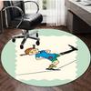 1pc Pippi Longstocking2 Design Printed Area Round Carpet for Bedroom Living Room Home Decor Rugs Mat Non Slip Mat Rug for Bedside