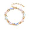 Stainless steel dolphin-shaped bead bracelet - simple dopamine-style line bracelet