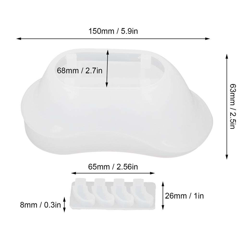 Bathtub Storage Resin Molds Easy Demoulding DIY Epoxy Casting Silicone Molds for Storage Keychain Jewelry Candy
