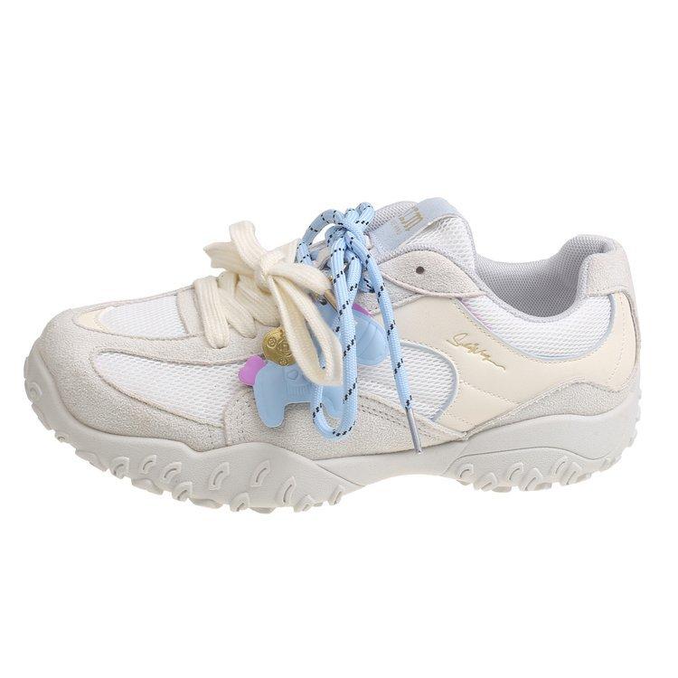 Dexun Shoes Women'S Spring New Pair Of Shoelaces Versatile Flat Bottom Height Increase Casual Sports Shoes Forrest Gump Shoes Women'S Tide