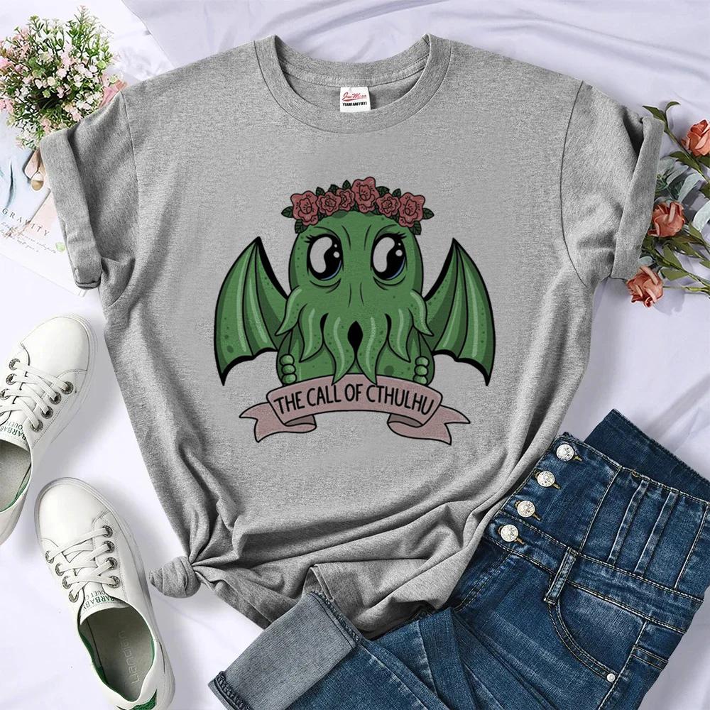 Cthulhu Tshirt Female Clearance Sales Party Gothic Streetwear Vintage T Shirt Cheap Gothic Japan Baddie Y2k