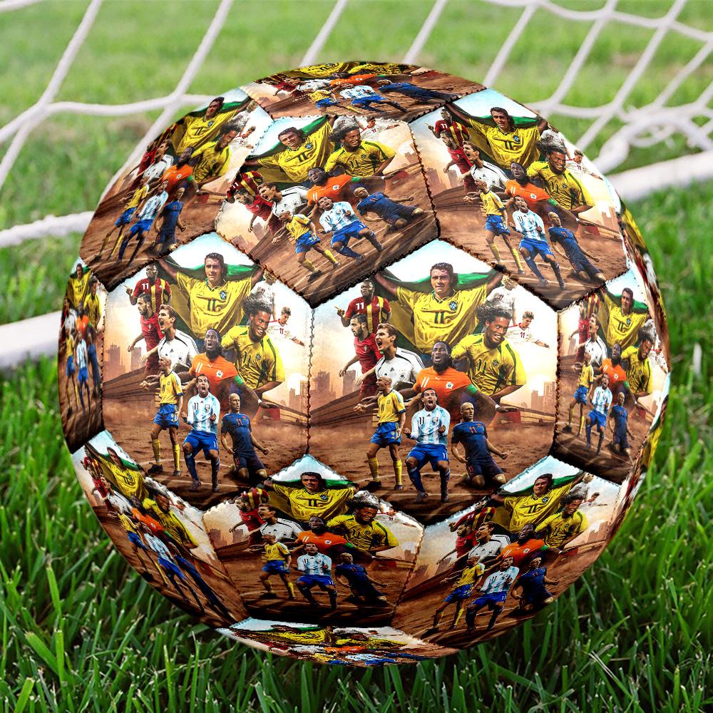 1pc Global Soccer Stars Size 5 Football Soccer Balls, Competition Sport Football Indoor And Outdoor Training Ball.Q702026