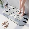 Cartoon Bear Diatom Mud Floor Mat Bathroom Non-Slip Absorbent Foot Mat Household Toilet Quick-Drying Dirt-Resistant Floor Mat