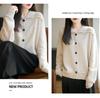 Women's Wool Blend Lapel Cardigan - Retro, Loose Fit, Cozy Autumn/Winter Knit Jacket