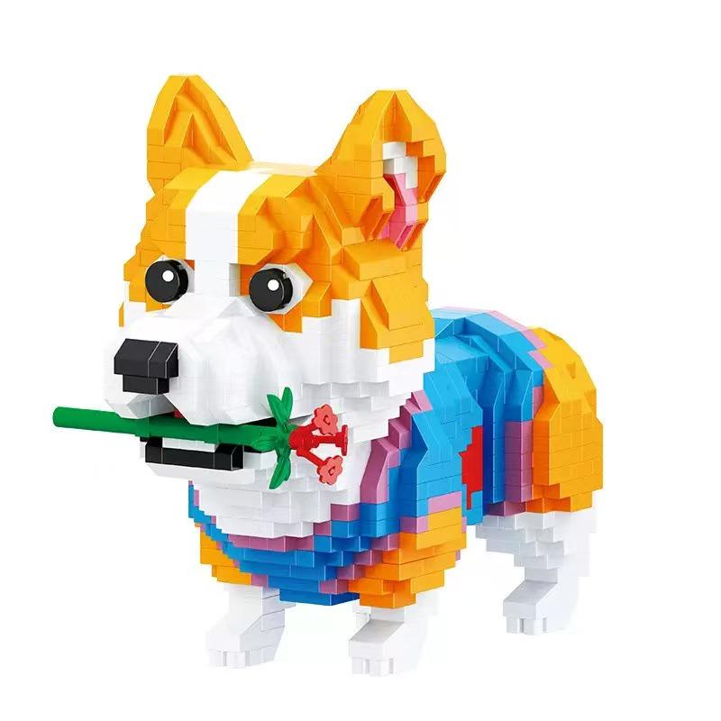 BeleDi Dog Building Blocks Toy: Children's Educational Gift & Cute Dog Model Assembly Set