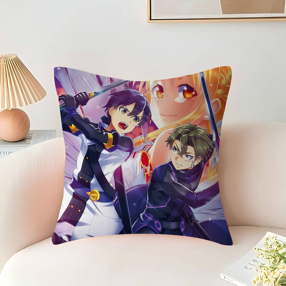 Anime S-Sword Art Online Pillow Cushion Cover Pillowcase Living Room Sofa Home Decor Customized