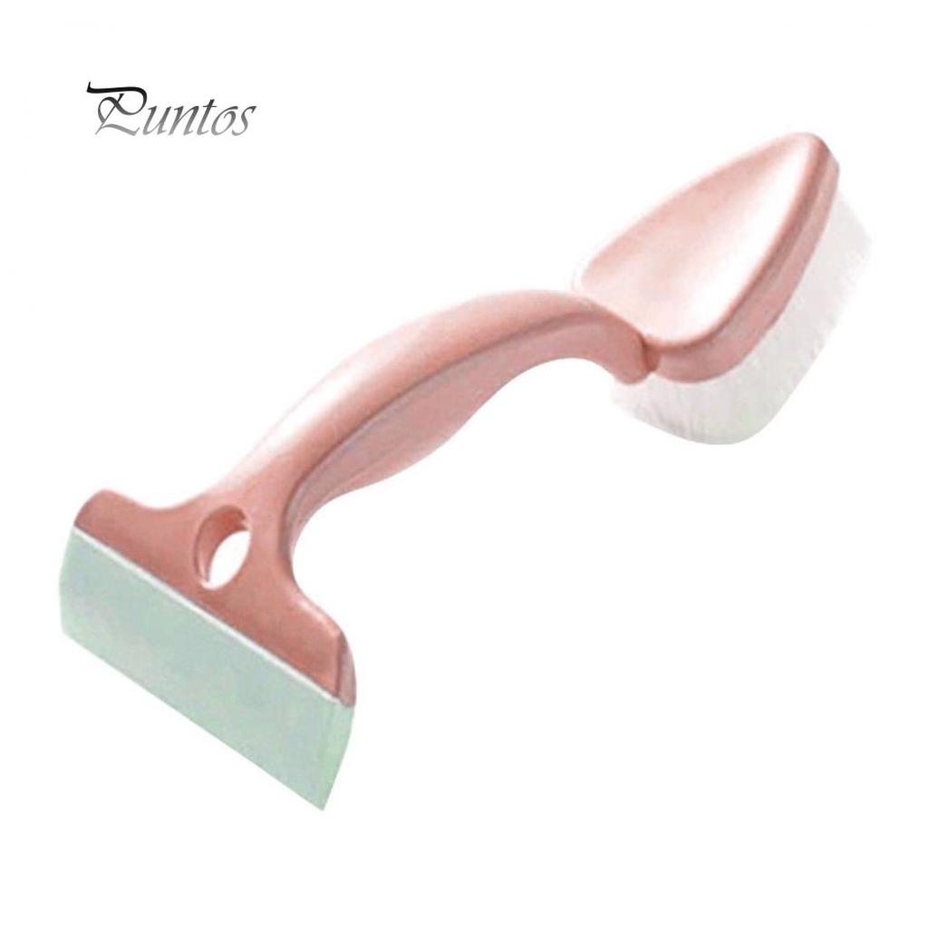 Double Head Glass Cleaning Brush Kitchen Bathroom Tiles Triangle Head Scraper