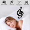 Modern Acrylic Analog Black Wall Clock With 3D Musical Note Design Roman Numerals Quiet Movement Easy Installation