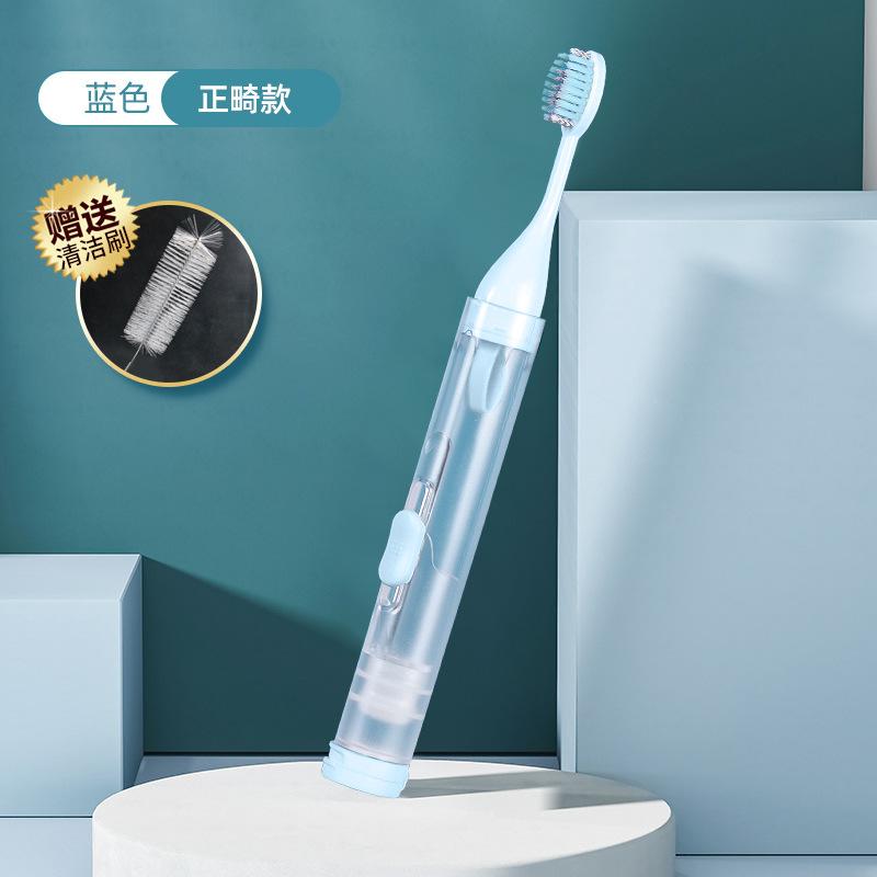 3 In 1 Portable Toothbrush Can Hold Toothpaste Integrated Hygienic Folding Travel Toothbrush Oral Cleaning Tools Easy Carrying
