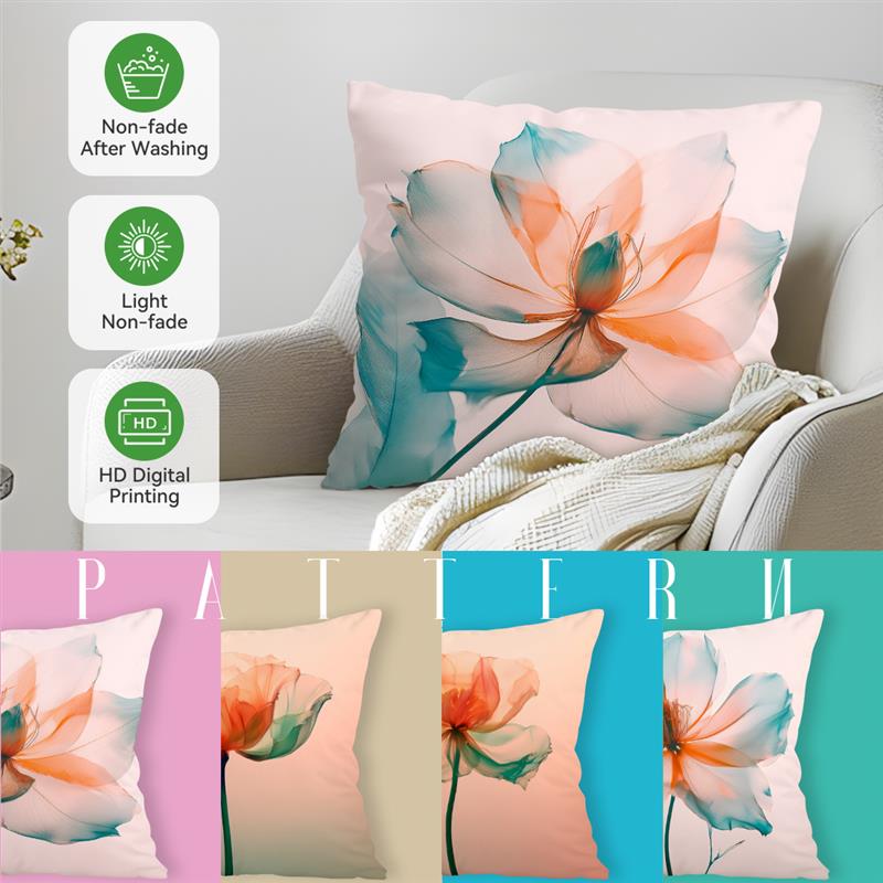 X-Ray Image Flowers Pillowcase Throw Pillow Cover Nordic Vintage Style Cushion Covers Home Living Room Sofa Couch Seat Decor