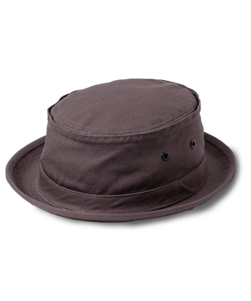 Nakota Req Hatter Cotton Pork Pie and Simple Cotton Hand Size M Gray Hat, Men's Women's, Design, Washable, Casual, Travel, Outdoor, (Head