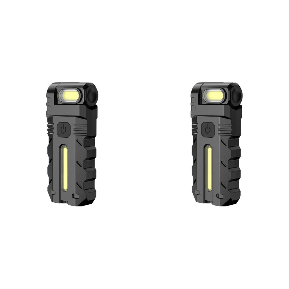 Magnetic LED Flashlight Compact Torch USB Rechargeable EDC Pocket Flashlight Portable Work Light for Outdoor Emergency