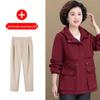 Noble Lady Spring-Autumn Hooded Jacket for Middle-Aged and Elderly Women - 2026 New Style