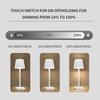 New Rechargeable LED Table Lamp Touch Switch 3 Levels Dimmable Desk Lights Bar Club Dinner Creative Decorative Ambient Lighting