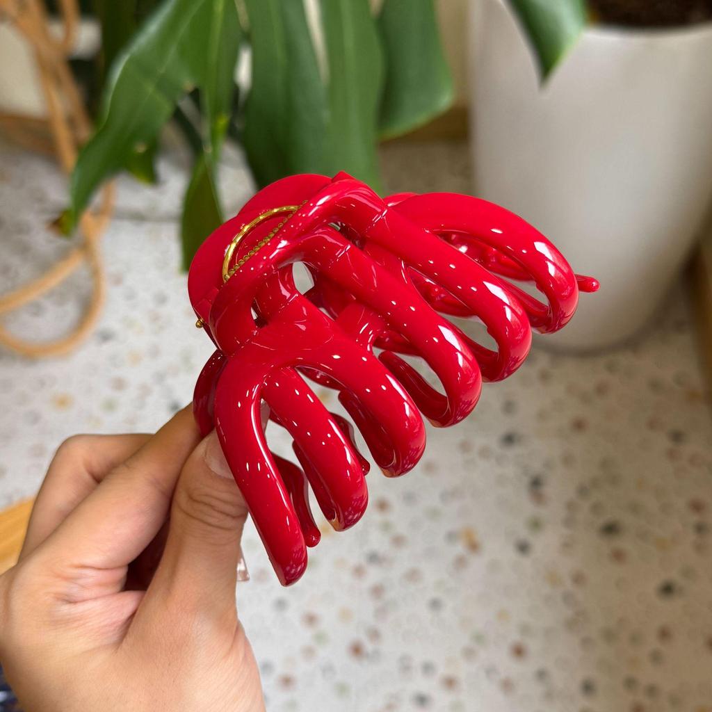 Large Super Grip Pumpkin Claw Clip for Thick Hair - Shark Style Updo Hair Clip 2025