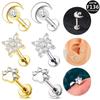 Elegant G23 Titanium Zircon Cartilage & Lip Piercing Stud